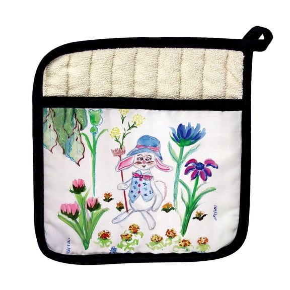 Betsy Drake Interiors Mrs. Farmer Rabbit Pot Holder