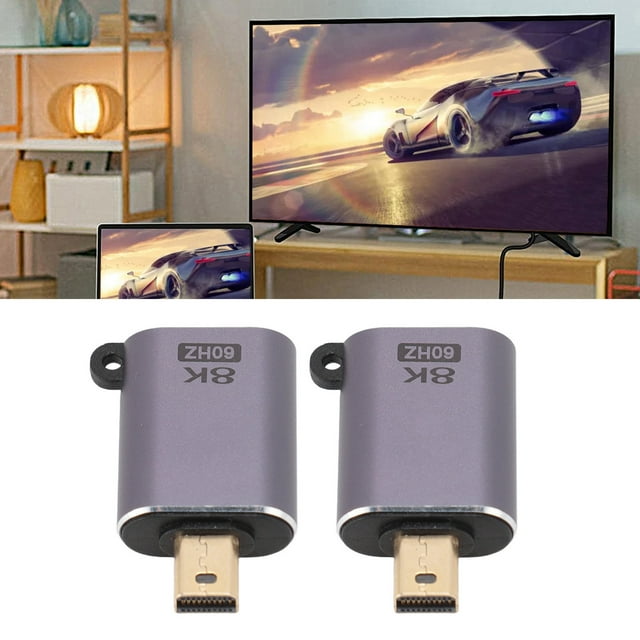 Convertidor De Puerto De Pantalla, Adaptador Mini DisplayPort A DisplayPort 1.4 De Interfaz Estándar De 2 Piezas Para Monitor De Computadora Portátil