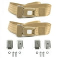 thumbnail image 1 of Buick Roadmaster 1957-1958 Standard 2 Point Tan Lap Bucket Seat Belt Kit with Bracketry - 2 Belts, 1 of 1