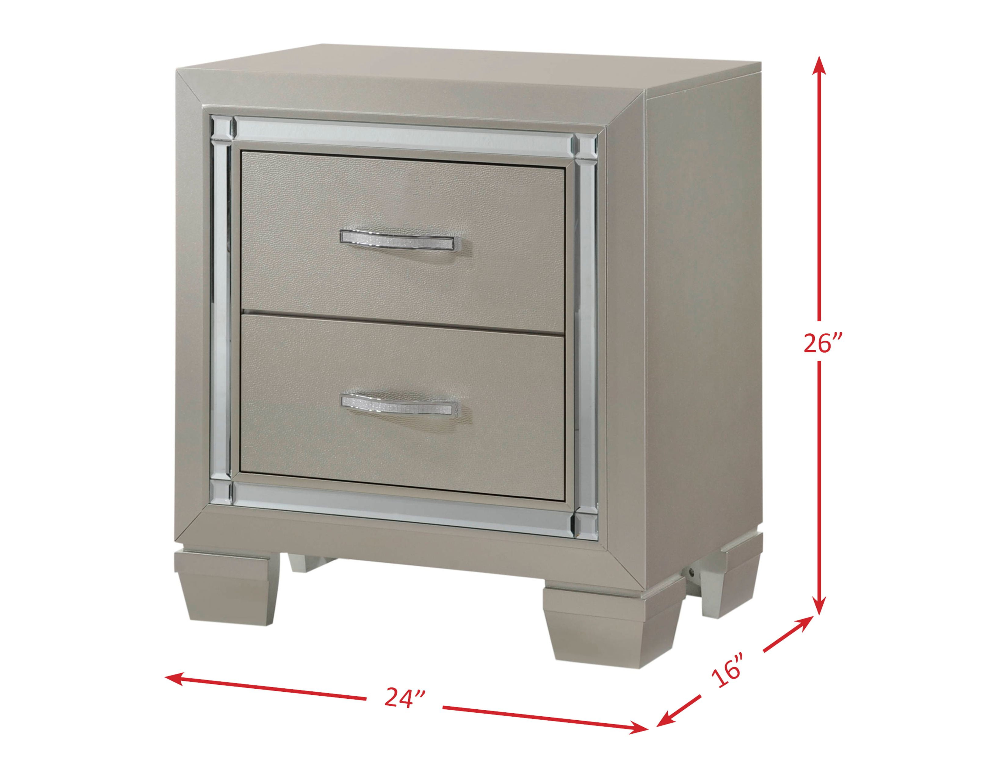 Picket House Furnishings Glamour Youth Nightstand Champagne