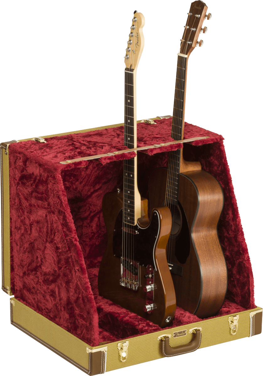 Fender Classic Series 3-Guitar Case Stand, Tweed