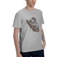 thumbnail image 2 of Sleeping Koala Men's T-Shirt Cotton 100% Summer Tops Fashion Casual Sleeping Koala Short Sleeves for Men Women Round Collar Top Tees, 2 of 6