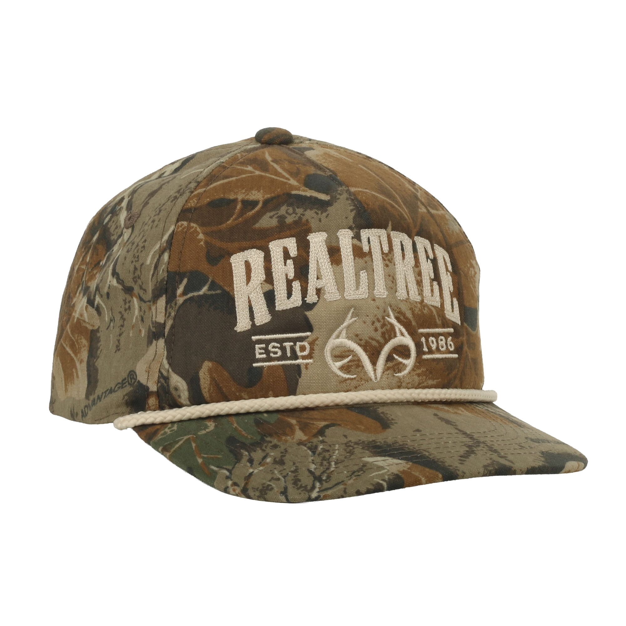 Realtree® Advantage Classic Camo Cap – Foam Front Flat Bill Snapback, One Size