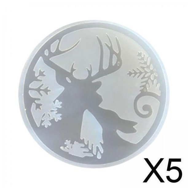 Modelo de posavasos navideños,Modelo de posavasos navideño Modelo de portavasos,Bandeja de silicona para posavasos DIY,modelo de decoración artesanal,Posavasos decorativo para hacer joyas