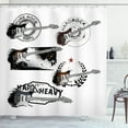 thumbnail image 1 of Ambesonne Rock Music Shower Curtain, Electric Guitars, 69"Wx75"L, Multicolor, 1 of 3