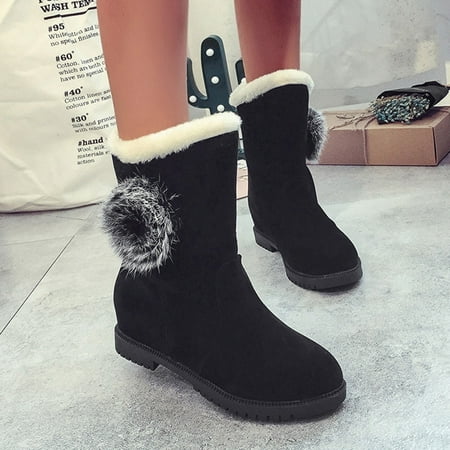 

FZM Women shoes Snow Boots Ankle Warm Thick Soled Women s Thermal Boots Tassel Winter Plush Shoes Women s Boots