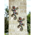 thumbnail image 2 of S/2 Lizard Gecko Decor Colorful Metal Home Garden Fence Yard Wall Art Sculptures Indoor Outdoor 12", 2 of 7