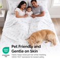 thumbnail image 6 of Southshore Fine Linens Shamrock Breeze White Botanical Leaf Sheet Set, Ultra Soft Brushed Microfiber, 15 Inch Deep Pocket, 4 PCS, 1 Flat Sheet, 1 Fitted Sheet and 2 King Pillowcases, King, 6 of 9