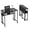 Black, variant on Space-Saving Folding Desk with Storage Shelf & Wheels – Sturdy Metal Frame, Portable, Easy Assembly – Multi-Purpose Table for Home Office, Bedroom, Dorm