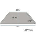 thumbnail image 3 of 29.5''W x 57.25''L Trapezoid Grey Thermal Laminate Activity Table - Height Adjustable Short Legs, 3 of 5