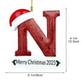 thumbnail image 3 of chaungfeng Personalized 26 Letter Ornaments for Christmas Tree, 4.1" Christmas Ornament Acrylic Xmas Hanging Pendant Xmas Gifts for Family Friends, Holiday Decor, 3 of 6