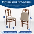 thumbnail image 5 of Open Box Queen Anne Hardwood Folding Chair - Fruitwood Finish with Blush Upholstery, 5 of 6