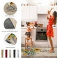 thumbnail image 6 of Kitchen Rugs, Sunflower Bottle Retro Spring Floral Summer Flower Non Slip Runner Rug Mat for Floor, Kitchen, Bedside, Sink, Office, Laundry, Set of 2, 6 of 6