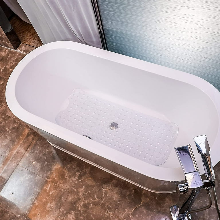 Vive Comb Bath Mat, Large Non-Slip Bathtub & Shower Mat, 40 x 16 Inch Bathroom  Mats for Shwoer, Bath Mats with Strong Grip, High Quality Bathtub Mat  (Blue) 