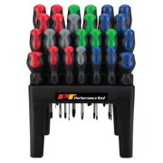 Performance Tool W1738 26pc Screwdriver Set w/Rack