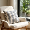 thumbnail image 4 of BiFandian Striped Woven Throw Pillows, Coastal Style Linen Decorative Pillows, Bohemian Minimalist Cushions for Sofa Couch Bed Living Room Bedroom Indoor Decor, 4 of 6