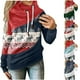 thumbnail image 5 of Sudaderas con capucha y cuello vuelto para mujer, sudaderas con estampado navideño de manga larga, suéteres, Tops con cordón Fridja fhghd3228, 5 of 5