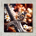 thumbnail image 4 of Epic Art 'Sword And Butterfly 3' by Rey Klimt Acrylic Glass Wall Art, 12" x 12", 4 of 8
