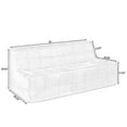thumbnail image 3 of Compressed Corduroy 3-Seater Sofa, Modern Minimalist Space-Saving Sofa with Easy Setup for Apartments and Living Rooms, Gray, 3 of 9