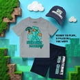 thumbnail image 7 of Minecraft Boys 3-Piece Diamond Miner Set - Short Sleeve Graphic T-Shirt, Shorts, and Baseball Cap Summer Outfit for Kids (Sizes 4-16), 7 of 7