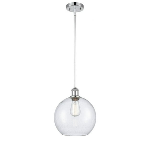 516-1S-PC-G124-10-LED-Innovations Lighting-Large Athens-3.5W 1 LED Pendant in Industrial Style-10 Inches Wide by 13 Inches High Polished Chrome