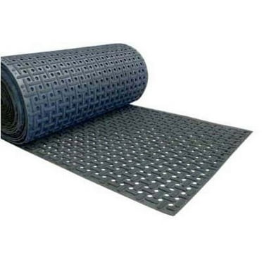 "Paw-Grip" 100% Nitrile Non-Slip Rubber Matting - 3/8 in x 34 in x 7 ft - Black