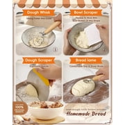 Tegance Sourdough Bread Baking Supplies, Sourdough Starter Kit, Bread Proofing Basket, Bread Making Tools Kit, Sour Dough Kit Tools, Sourdough Proofing Basket, Sourdough Kit Gifts for Bakers