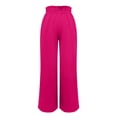 thumbnail image 4 of AWXNJUX Womens Casual Pants Women's Elastic High Waisted Fashionable Wide Leg Pants With Slimming and Drapey Wide Leg Pants Women Pant Women Pants (Red1,XL), 4 of 6