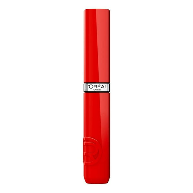 Labial líquido acabado brillante L'Oréal Infallible Laque Resistance Red Bisou 415