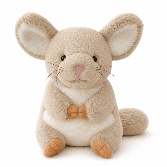 Chinchilla Plush Toy, Stuffed Animal Doll with Big Ears, Cute Bedroom Decor