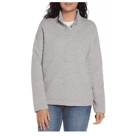 Eddie Bauer Women's Small Grey Quilted Pullover