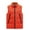 Orange, variant on Men's Winter Vest, Solid Color Down Cotton Multi-Pocket Loose Thick Casual Coat for Outdoor Travel and Cold Weather Wear,Orange,L