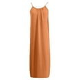 thumbnail image 6 of DHFJKG Dresses For Women Open Back Spaghetti Strap Beach Maxi Dress Loose Flowy Vacation Sundress Solid Color Versatile Dresses, 6 of 8