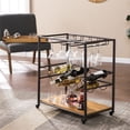 thumbnail image 2 of SEI Chariot de Bar à Plateau Mayson Furniture, Noir et Naturel, 2 of 5