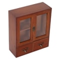 thumbnail image 5 of HOMEMAXS Wooden Wall Cabinet for Storage Use Brown Vintage Style Double Doors Kitchen Furniture 18.9x11.8x3.1 Inches, 5 of 8