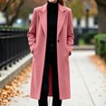 thumbnail image 7 of cocolona Womens Long Coat for Women Fall Winter Long Sleeve Lapel Trench Coat Oversized Elegant Trendy Jacket, 7 of 7