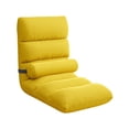 thumbnail image 3 of Silla de suelo con respaldo, sillas plegables, silla cómoda y suave para juegos, sala de lectura con sofá reclinable plegable de 5 posiciones. Amarillo, 3 of 8