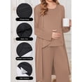 thumbnail image 3 of Avidlove Maternity Pajamas and Robe Set 3 Piece Double Layer Sleeveless Nursing Top,Pregnancy Pants with Robe Pjs Sleepwear, 3 of 8
