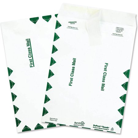 UPC: 0047614114709 | Quality Park Survivor Tyvek First Class Envelopes – First Class Mail – 1by2 – 9 W x 12  L- 14 lb – Peel & Seal – Tyvek –