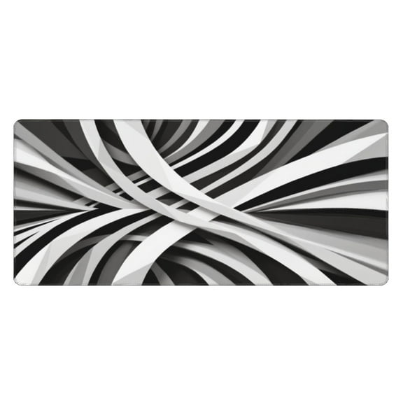 Gaming Mouse Pad 31.5 x 11.8 in - Waterproof Large Size, Large Desk Mat with Non-Slip Base & Stitched Edges for PC Gamer, Office,  Geometry