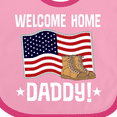 thumbnail image 4 of Inktastic Military Dad Welcome Home USA Flag Boys or Girls Baby Bib, 4 of 4