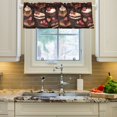 thumbnail image 2 of Yayeee Kitchen Valance Rod Pocket 54" x 18" Living Room Window Curtain, Sweet Cakes, 2 of 6