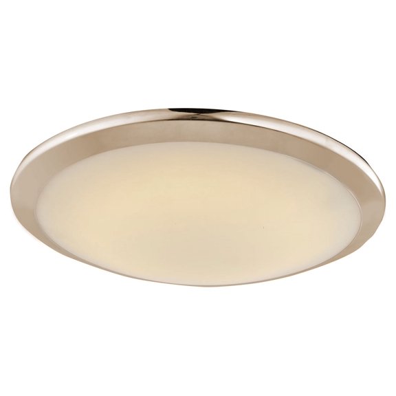 Avenue Lighting LED Flush Mount Cermack St. Brushed Nickel - Exact Size