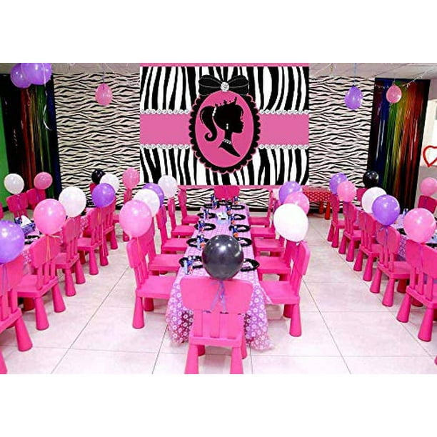 Telón de fondo de Barbie | Para niña | Cumpleaños | Antecedentes de muñecas | Banner de fiesta | Fotografía | Gla Honbeanify rgb Honbeanify rgb