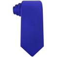 thumbnail image 2 of Solid Royal Blue Necktie - Jacquard Woven Tie - Blue Wedding Tie for Men, 2 of 5