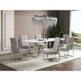 thumbnail image 3 of Manhattan Comfort Element 18.9" Velvet Dining Chair in Steel Gray (Set of 2), 3 of 9