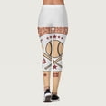 thumbnail image 4 of Gibobby Leggings deportivos Mujer Mallas cómodas con estampado béisbol para mujer, mallas paraportivas Yoga con Control para mujer, mallas cintura alta（Beige， S), 4 of 5