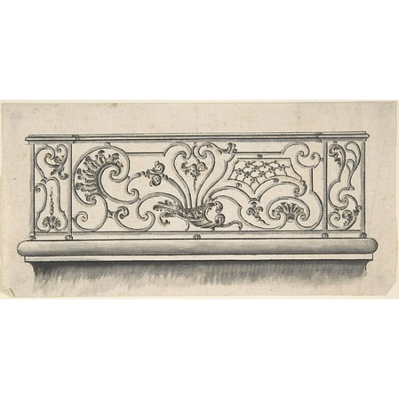 Design for iron work balcony, with alternate Poster Print (18 x 24)