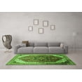 thumbnail image 3 of Ahgly Company Indoor Square Oriental Green Industrial Area Rugs, 5' Square, 3 of 4