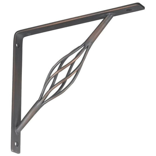 Stanley Hardware 250595 7" x 8"Satin Bronze Rustic Decorative Shelf